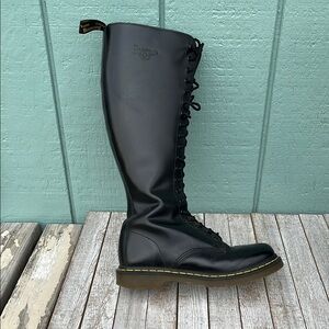 Dr. Martens Tall Black Lace-Up Combat Boots